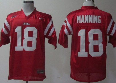 Men's None Achie Manning #18 embroidered Red 2024 official Jersey
