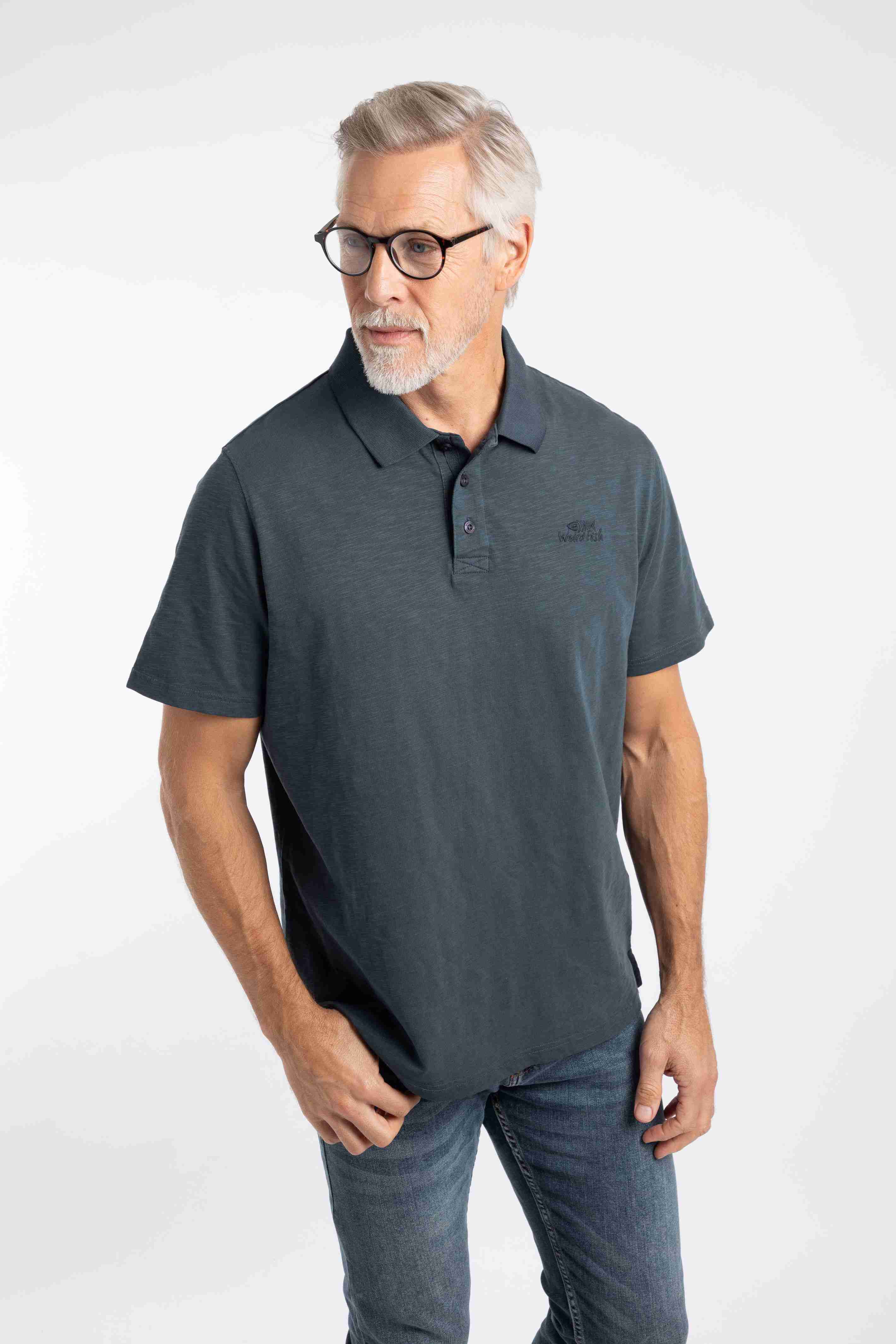 Indy Slub Polo Shirt Navy