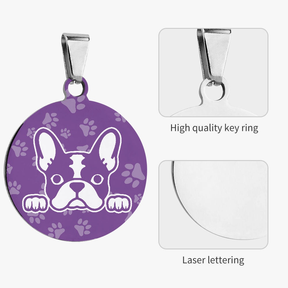French Bulldog Gus Custom Double Sided French Bulldog Tag Durable Dog Item