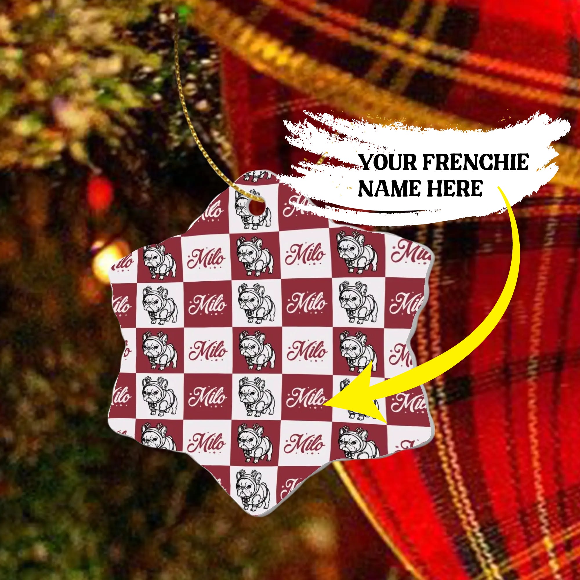 French Bulldog Lover Personalized Ornaments For Frenchie Lovers With