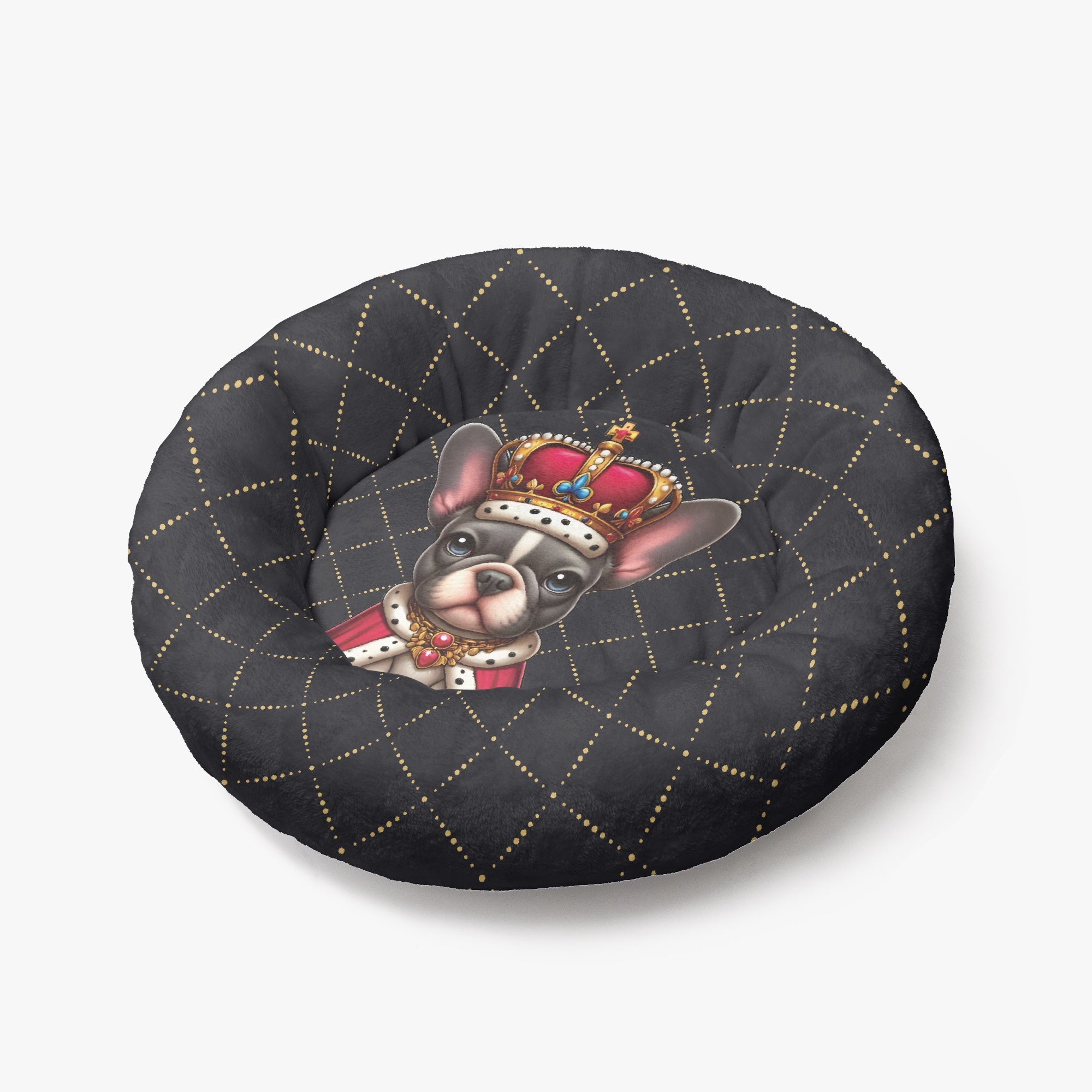 Harry - Cloud-Comfort Frenchie Bed | Anti-Anxiety French Bulldog Donut Bed