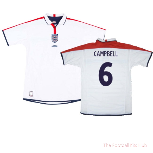 England 2003-05 Home Shirt (XL) (Mint) (Campbell 6)