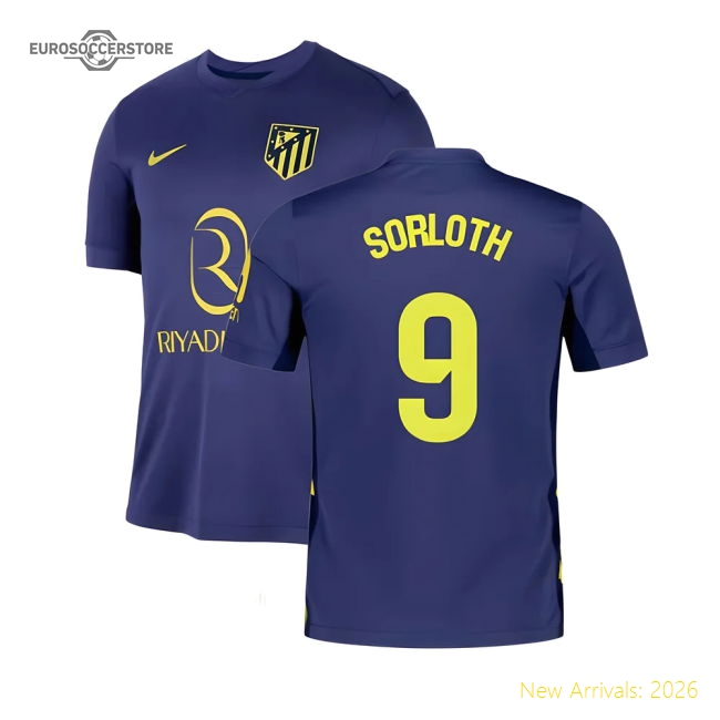 Best-Selling 2025-2026 Atletico Madrid Away Shirt (Sorloth 9)