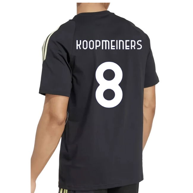 Juve Juventus Training Tee Black Koopmeiners #8 Ultra Comfort Auth...
