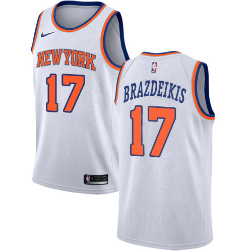 White Nike York Knicks #17 Knicks Jersey - Fabric NBA Fan Apparel