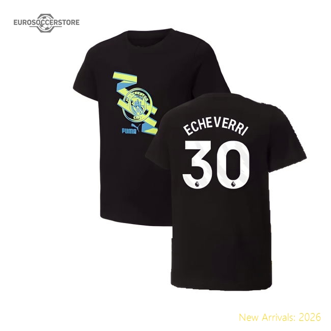 Premium 2024-2025 Man City Ftblculture Tee (black) (echeverri 30)