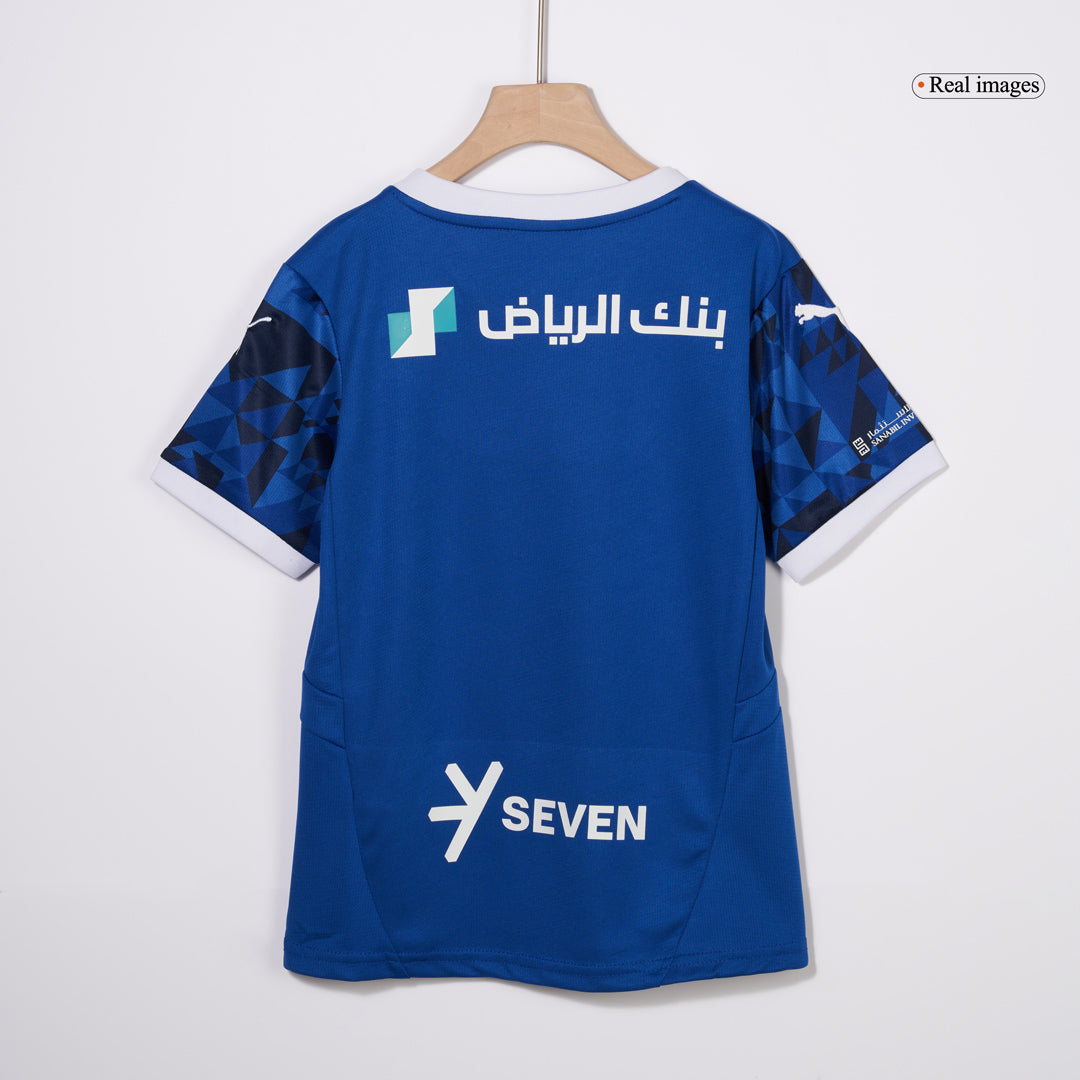 Kid's Al Hilal SFC Home Soccer Jersey Kit(Jersey+Shorts) 2024/25Authen