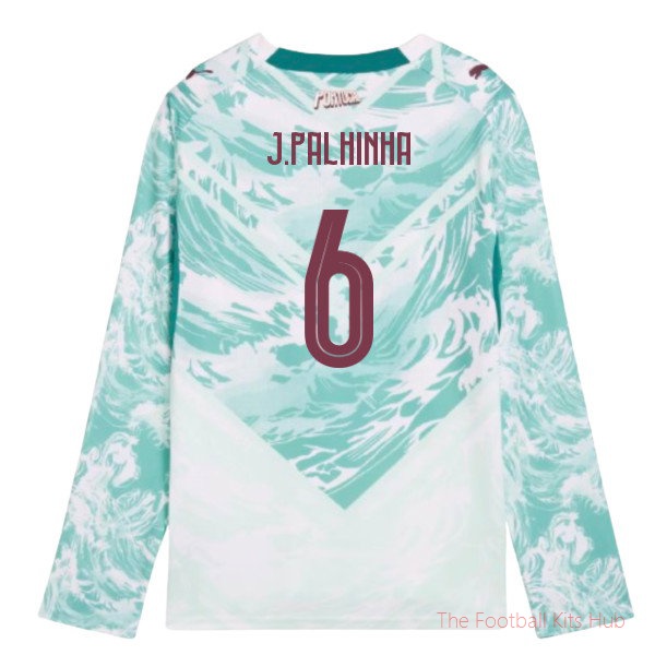 2026-2027 Portugal Long Sleeve Away Shirt (Kids) (J.Palhinha 6)
