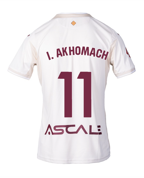Villarreal Away I. AKHOMACH 11 Football Jersey 25-26 Season