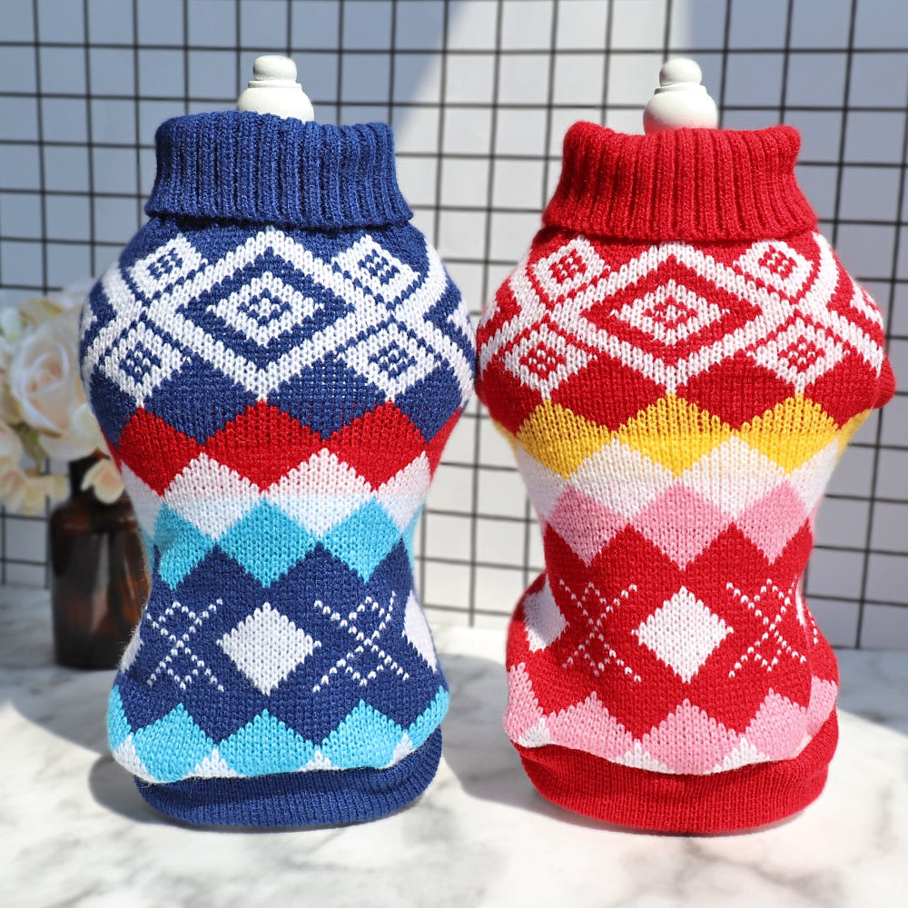 Knitted Winter Sweater for French Bulldog