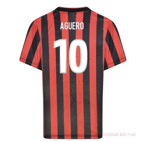 Football Team Manchester City 2001 Away Shirt (Aguero 10)