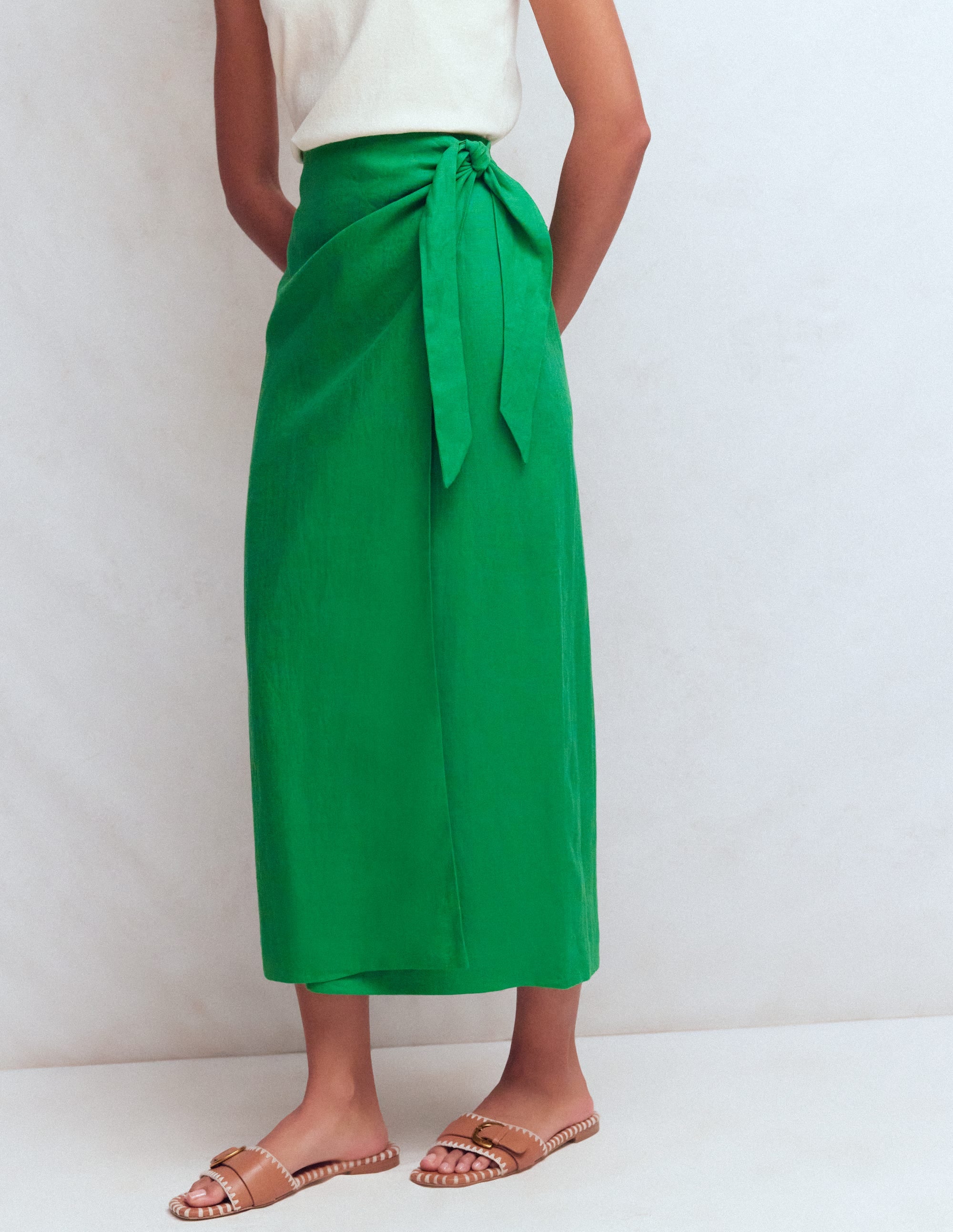 Dimitra Linen Column Skirt