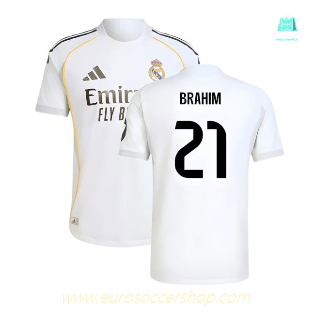 2025-2026 Real Madrid Authentic Home Shirt (Brahim 21)