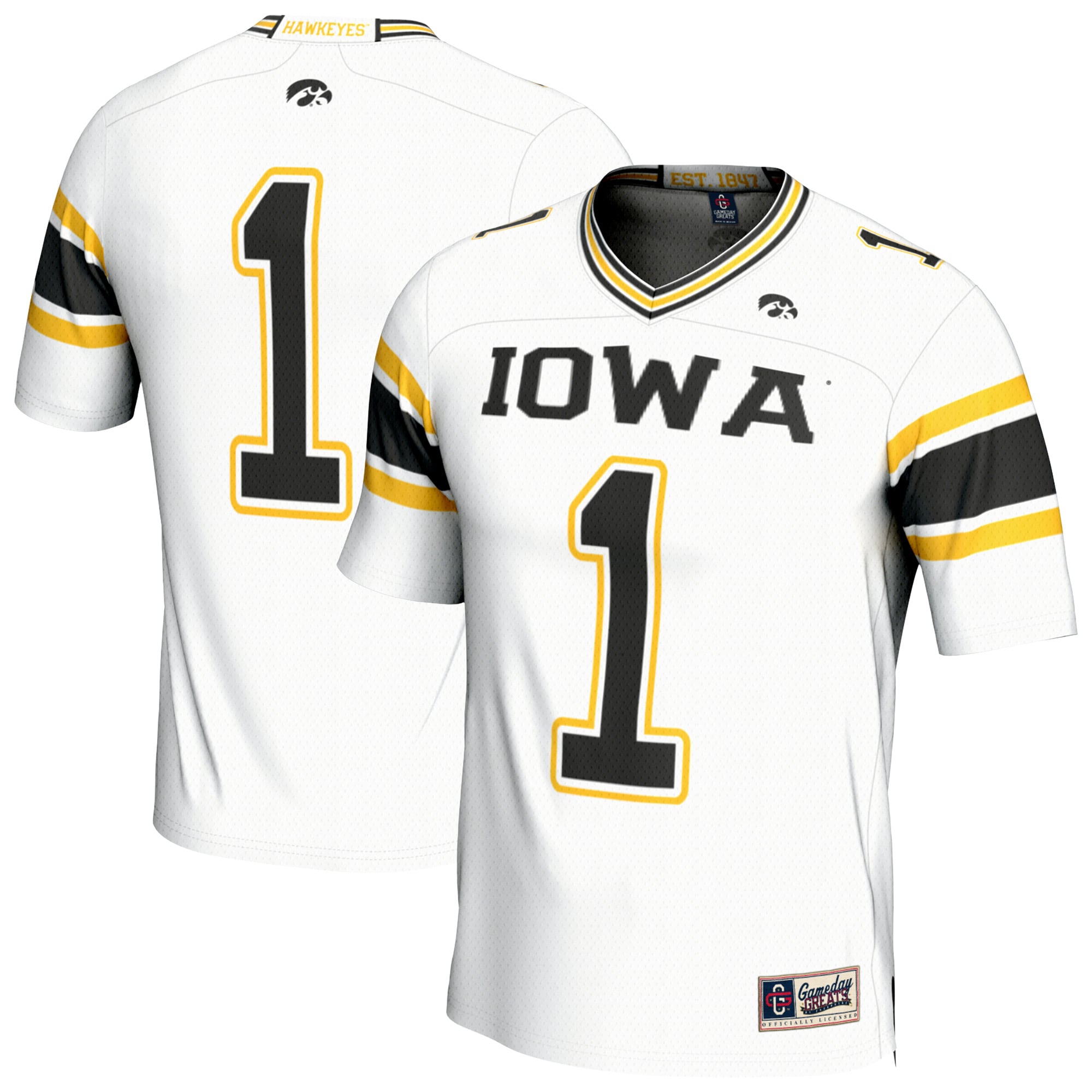 Iowa Hawkeyes GameDay Greats Youth Lightweight Collegiate Football Fashion 2026/2027 Football Jersey - White
