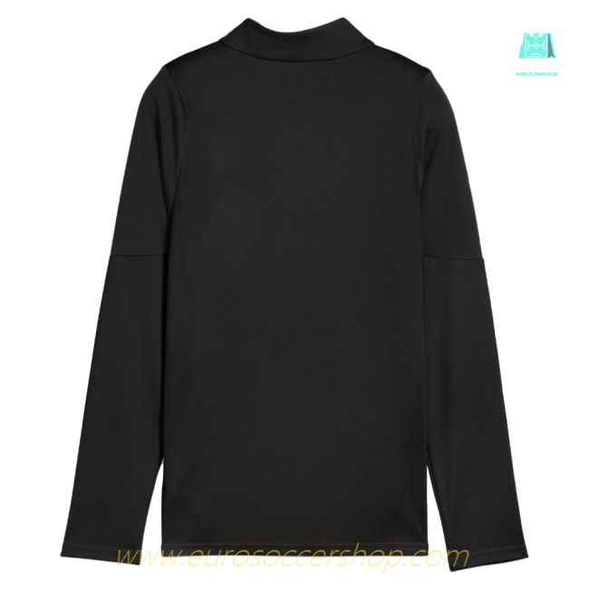 2025-2026 Man City Training 1/4 Zip Top (Black) - Kids