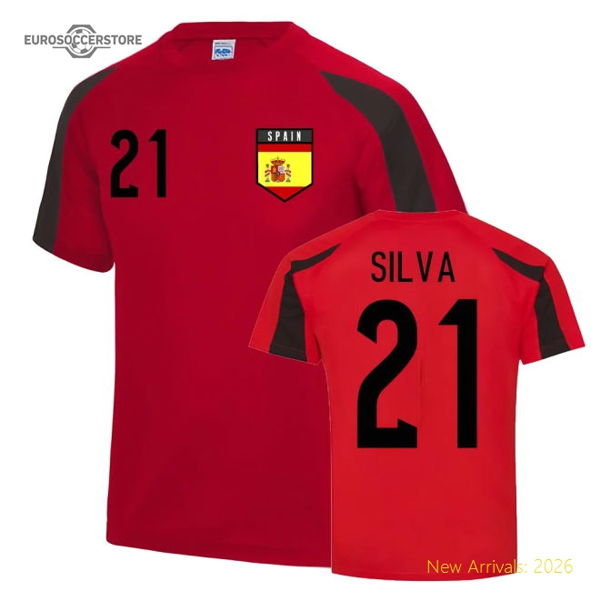 David Silva Spain Sports Training Match Day Jersey For Days