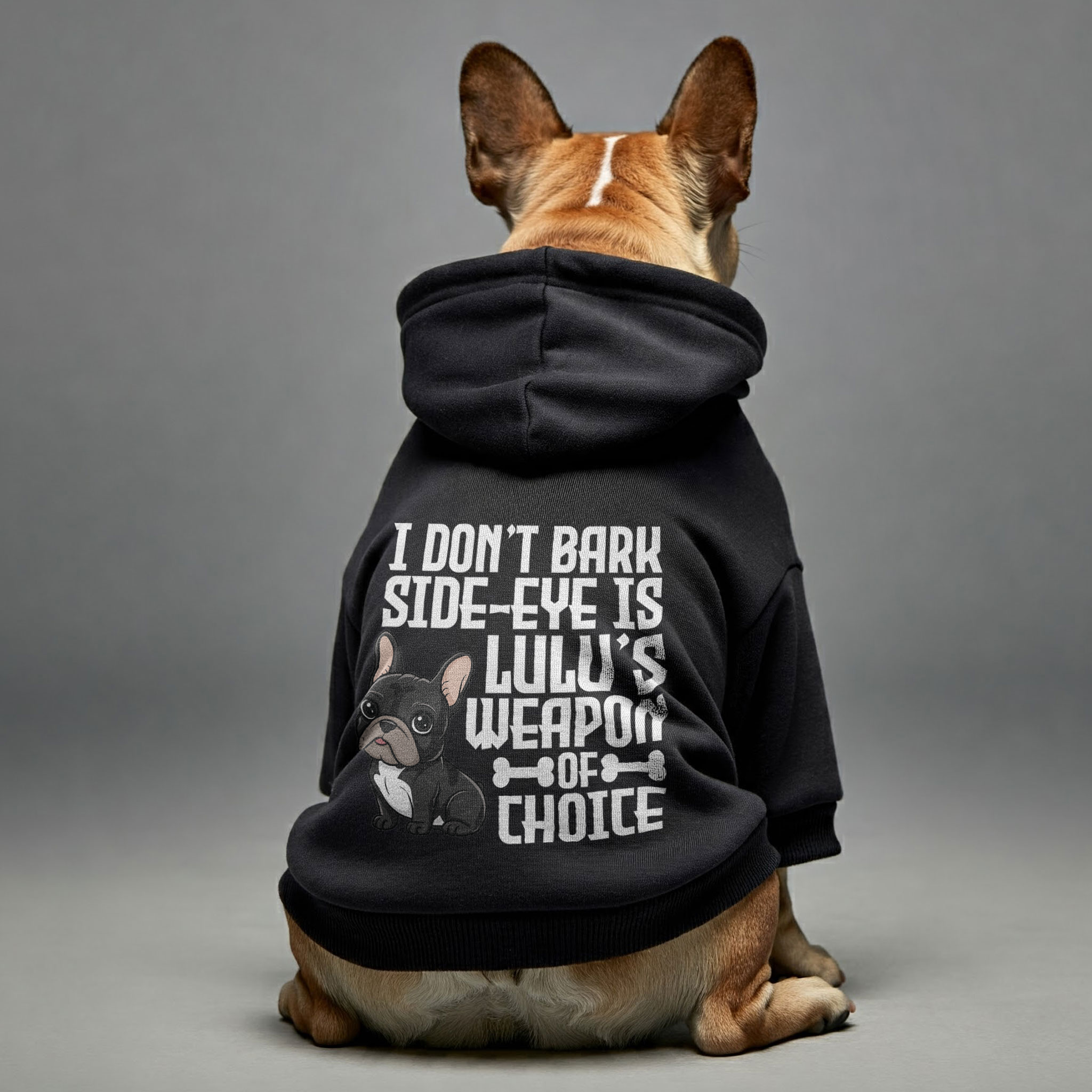Stylish Personalized French Bulldog Hoodies With Funny Quotes And Cus...