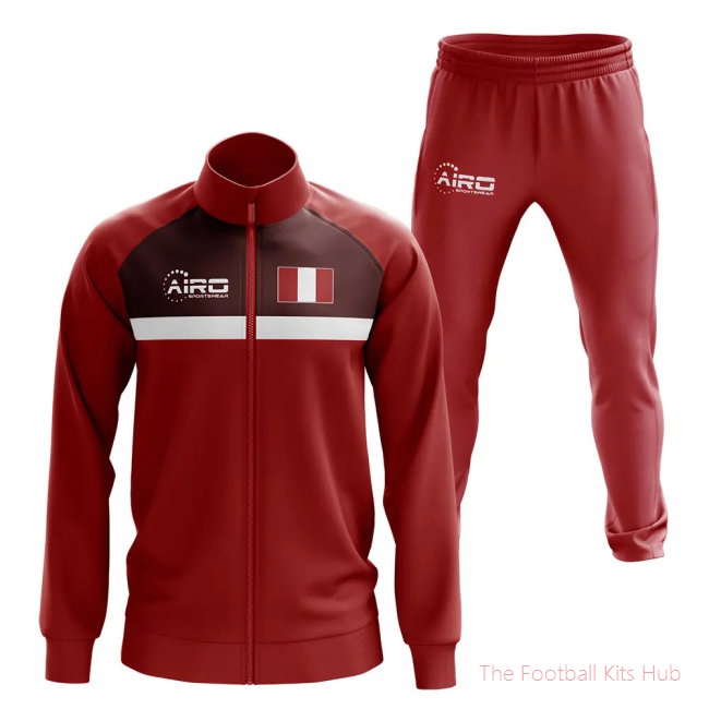 Men Peru Concept Football Tracksuit (Red)
