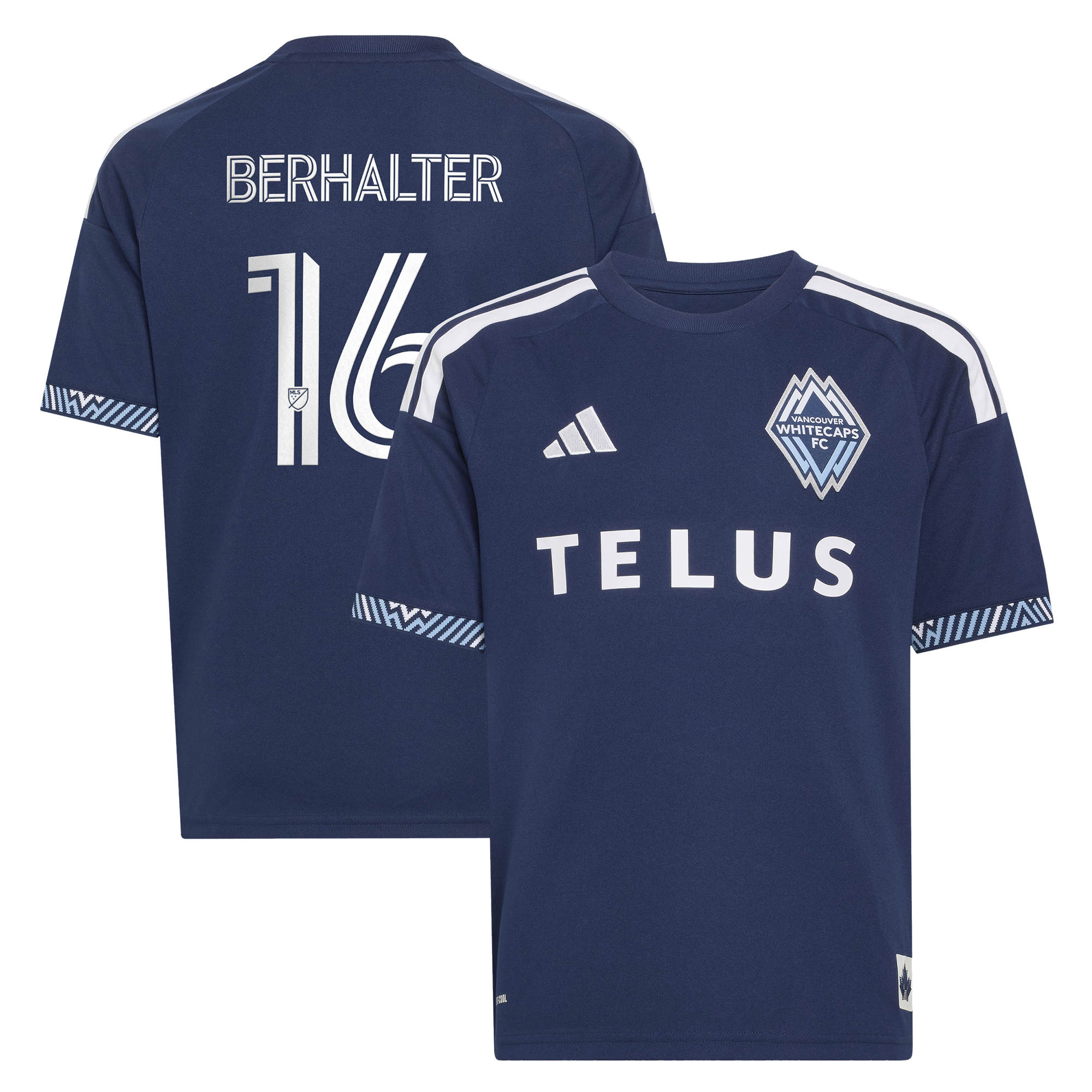 [SJH] Sebastian Berhalter Vancouver Whitecaps FC Youth The Coastal Jersey Replica Jersey - Blue