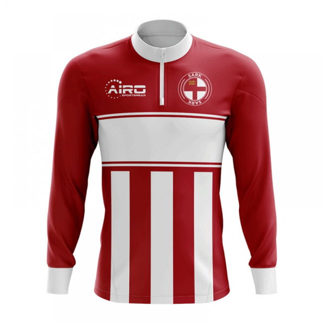 Performance Sark Concept Football Half Zip Midlayer Top (Red-White)