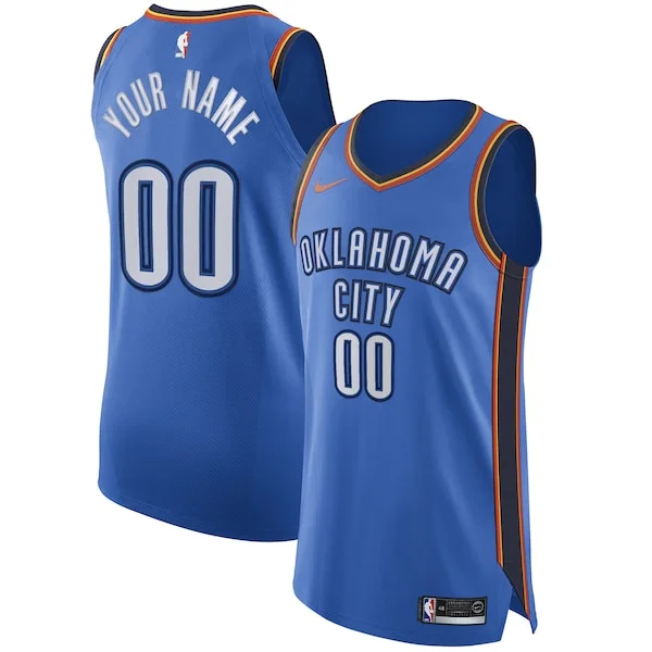 Oklahoma City OKC Authentic Jersey - trendy Basketball - Blue