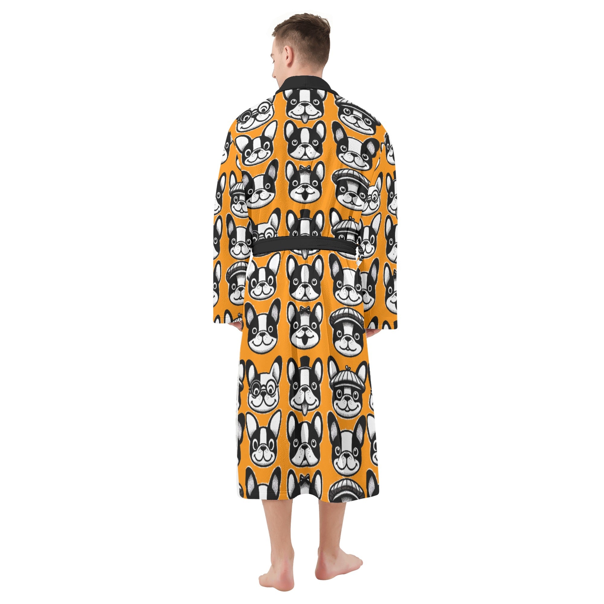 French Bulldog Bulldog Jax - Warm Men Bathrobe Winter Wear