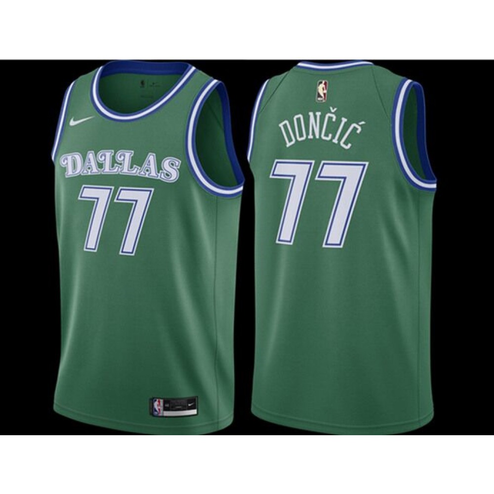 77 Dallas Mavericks Green Jersey - City Edition - Game Day Essential
