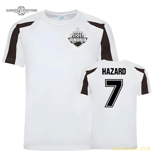 Eden Hazard Real Madrid Sports Training Jersey (whiteblack)