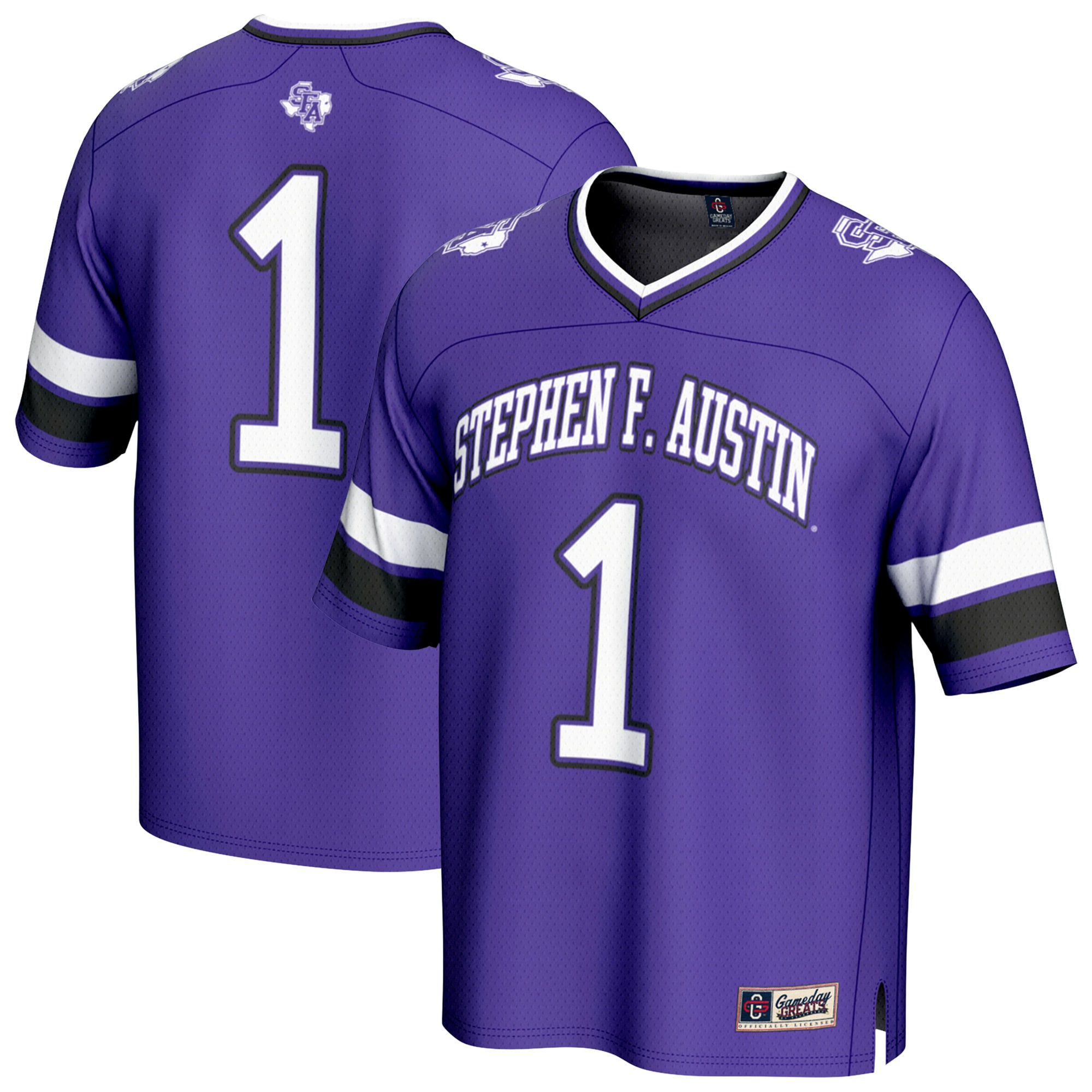 #1 Stephen F Austin Lumberjacks GameDay Greats Unisex Lightweight Collegiate Football Fashion 26/27 Football Jersey - Purple