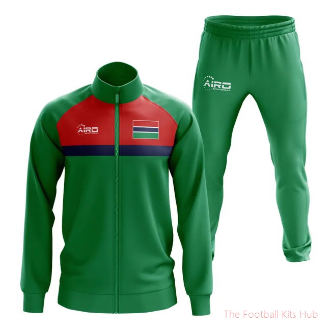 Men Gambia Concept Football Tracksuit (Green)