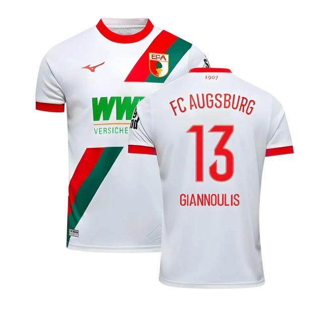 2025-2026 FC Augsburg Home Shirt (Giannoulis 13) Lightweight