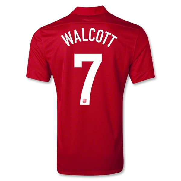 2013 England 7 WALCOTT Away Red Jersey Shirt - Official Replica 4415