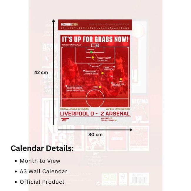 Calendar 2026 Classic Arsenal Vintage Find Home Classic Kit