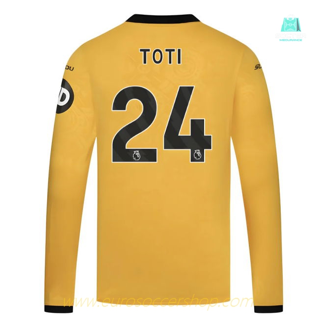 2025-2026 Wolves Long Sleeve Home Shirt (Toti 24)