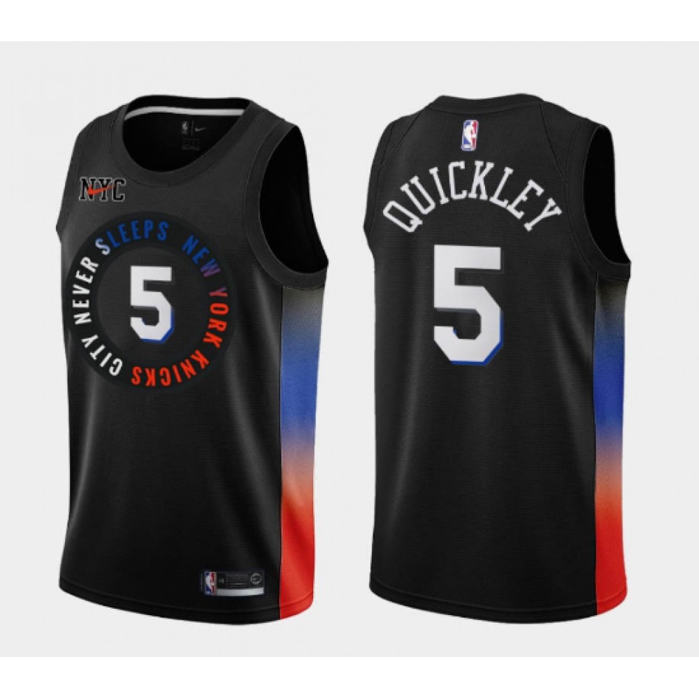 Performance Professional Men's NYK #5 Immanuel None Basketball Jersey