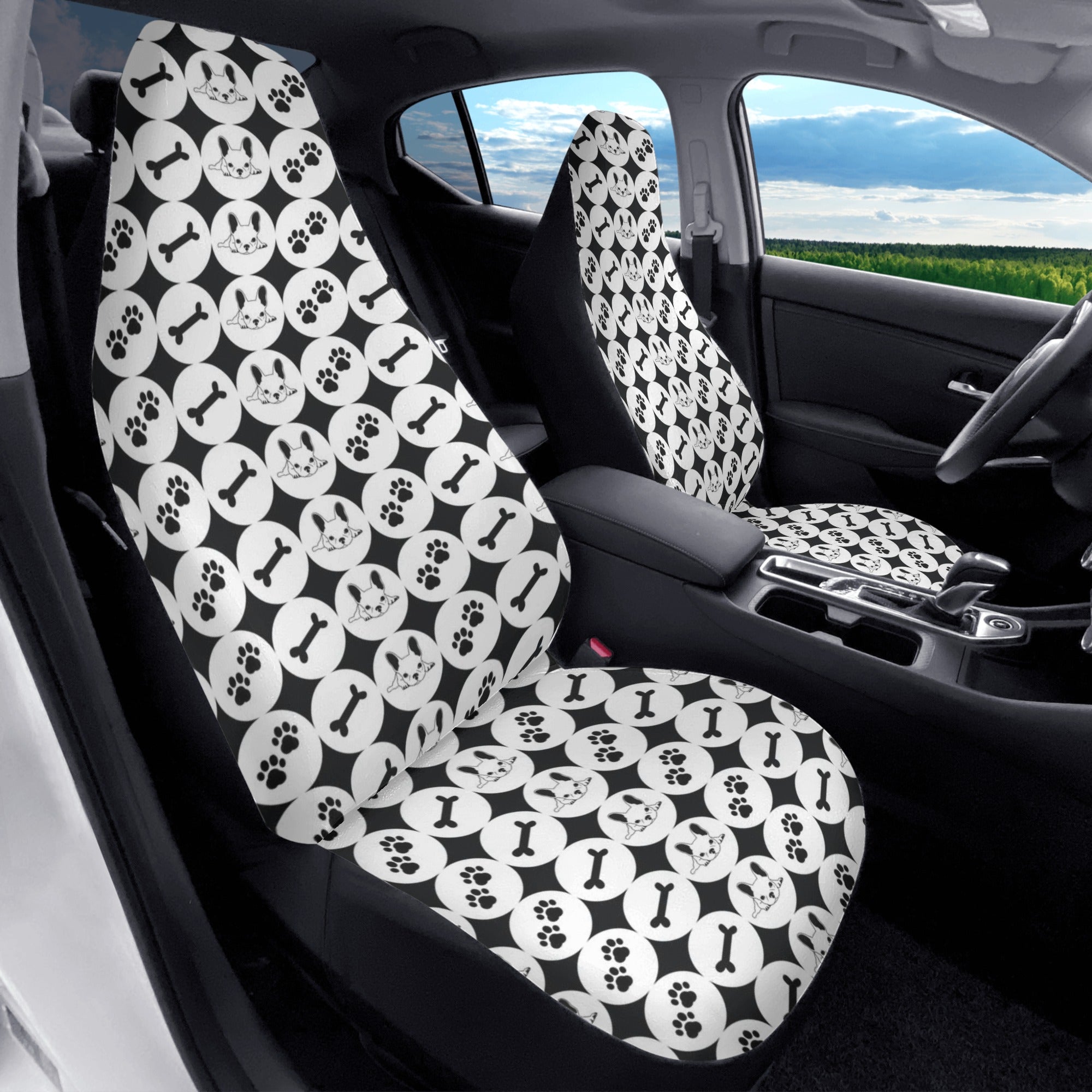French Bulldog Floria Car Seat Covers (2 Pcs) Frenchie Pet Item