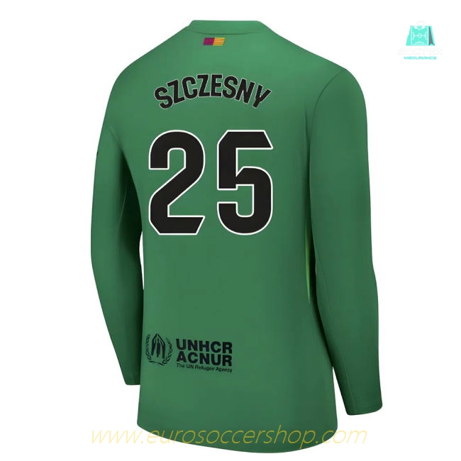 2025-2026 Barcelona Home Goalkeeper Shirt (Green) (Szczesny 25)