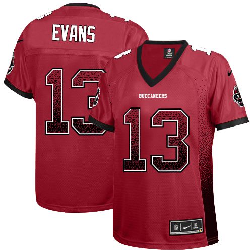 Authentic NFL Tampa Bay Buccaneers #13 Mike Evans Red Elite Jersey