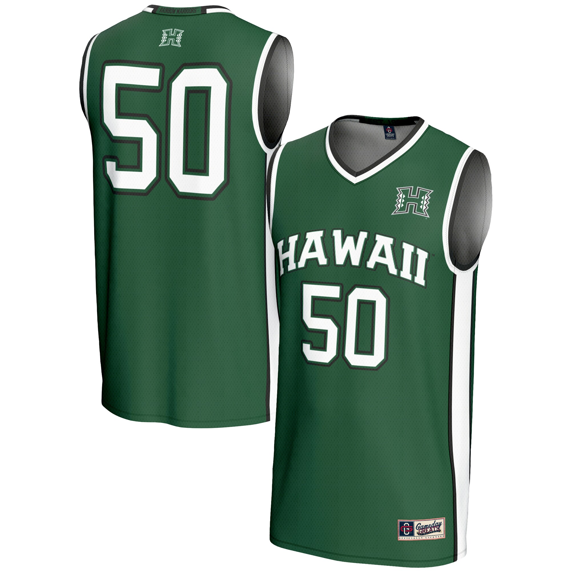 [NJP] Hawaii Rainbow Warriors GameDay Greats Youth Lightweight Basketball Jersey - Green