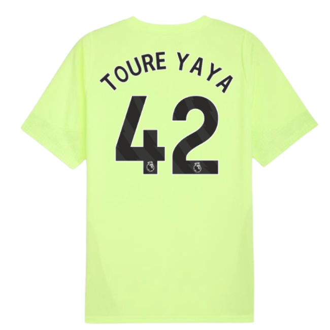 2025-2026 Man City Training Jersey (Fizzy Apple) (Toure Yaya 42)