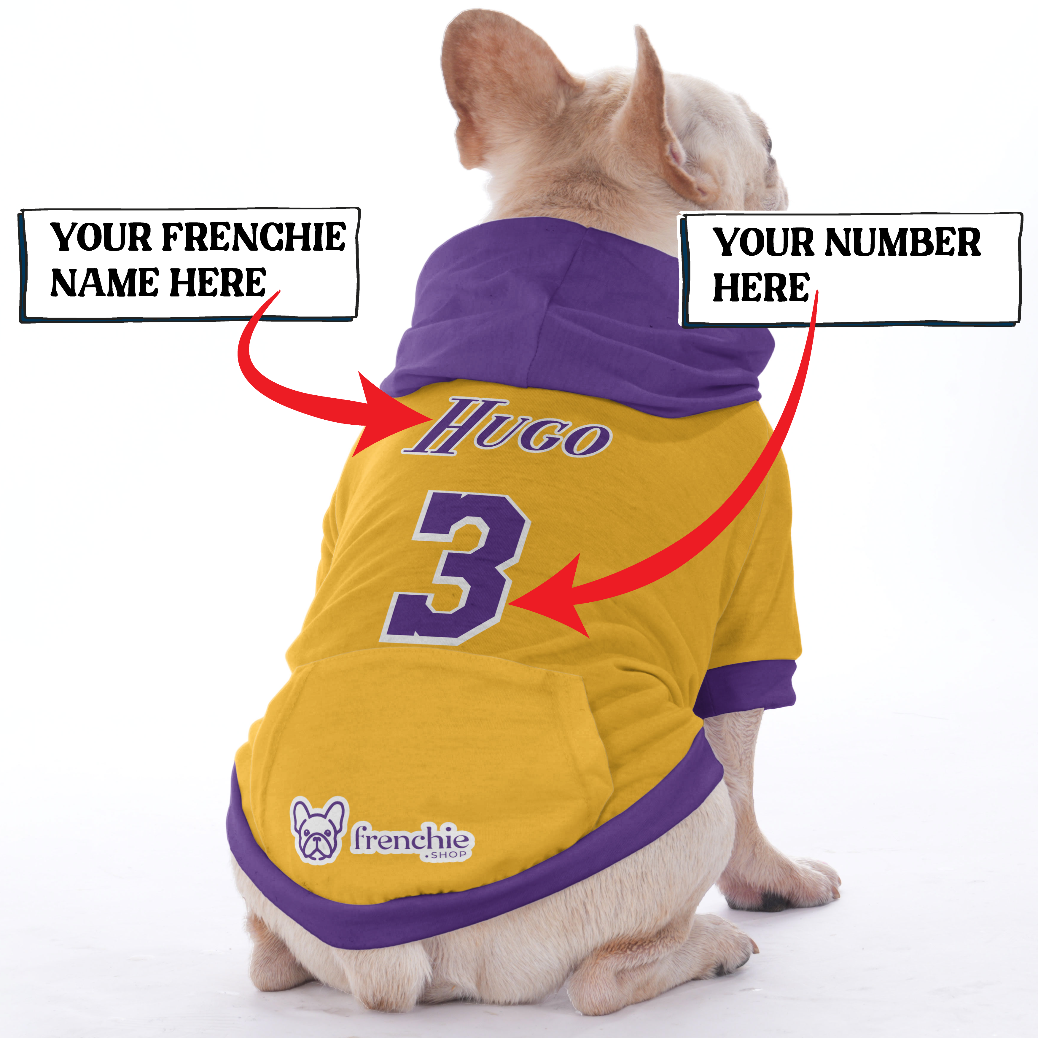 French Bulldog Customizable French Bulldog Hoodies With Your Pet’s Name
