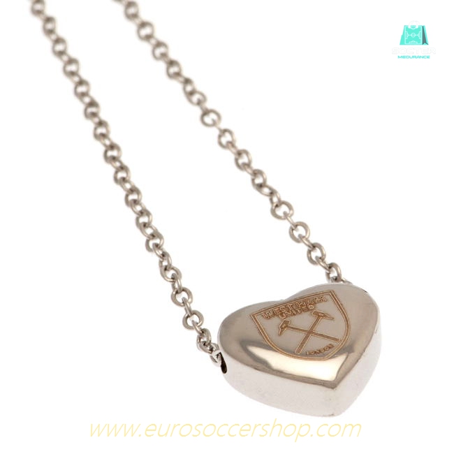 West Ham United FC Stainless Steel Heart Necklace