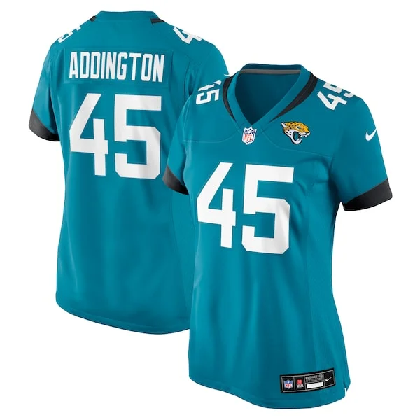 None Tucker Addington Game Jersey - Teal | NFL Player Jersey