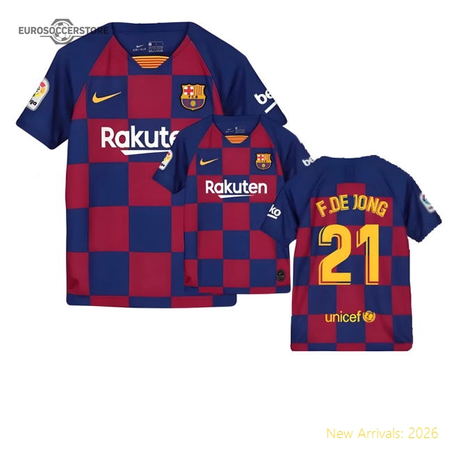 Premium-grade 2019-2020 Cules Home Nike Shirt (kids) (fde Jong 21)