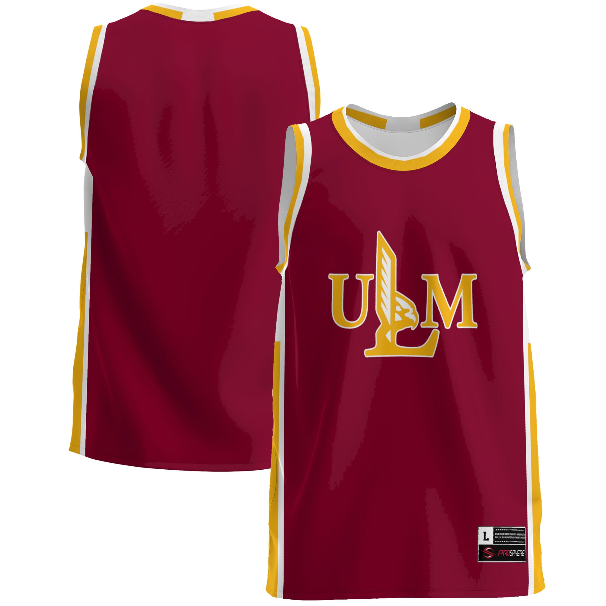 [NJP] ULM Warhawks GameDay Greats Lightweight Basketball Jersey - Maroon