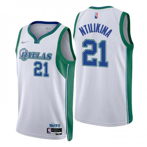 White Nike Dallas Mavericks #21 Mavericks Jersey - Moisture-Wicking