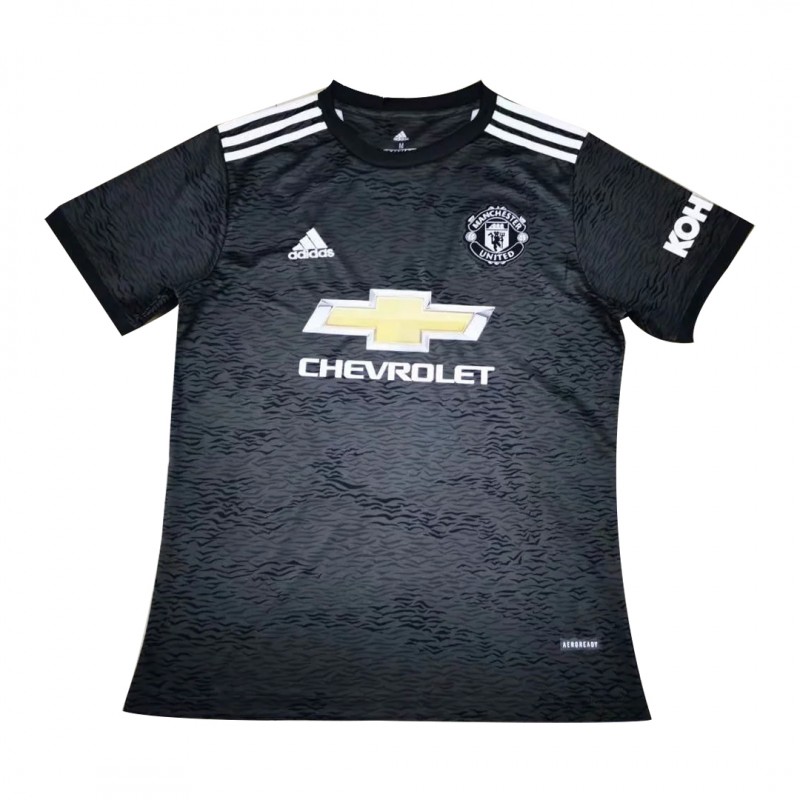 Durable Man Utd Manchester United 20-21 Away Black Soccer Jersey Shirt