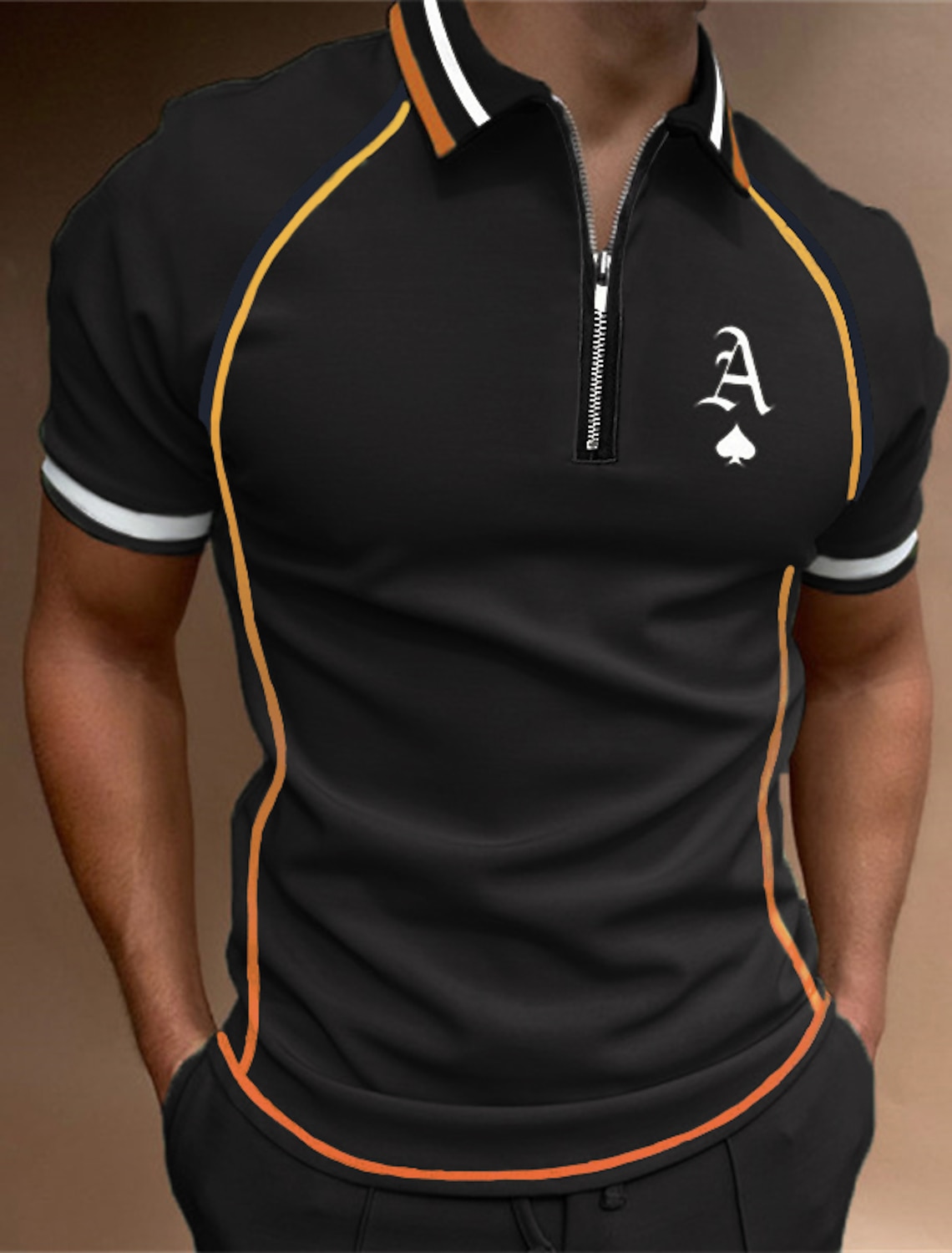 Men's Golf Shirt Golf Polos Shirts Casual Work Lapel Short Sleeve Basic Modern Color Block Coconut Tree Patchwork Buttons Summer Regular Fit Wine White Yellow Navy Blue Dark Gray Golf Shirt