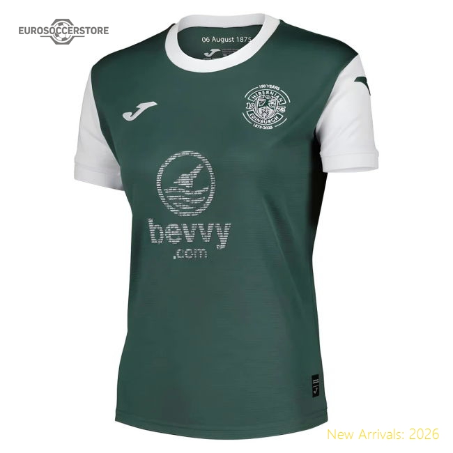 2025-2026 Hibernian Home Fan Version Womens Shirt For Match Day