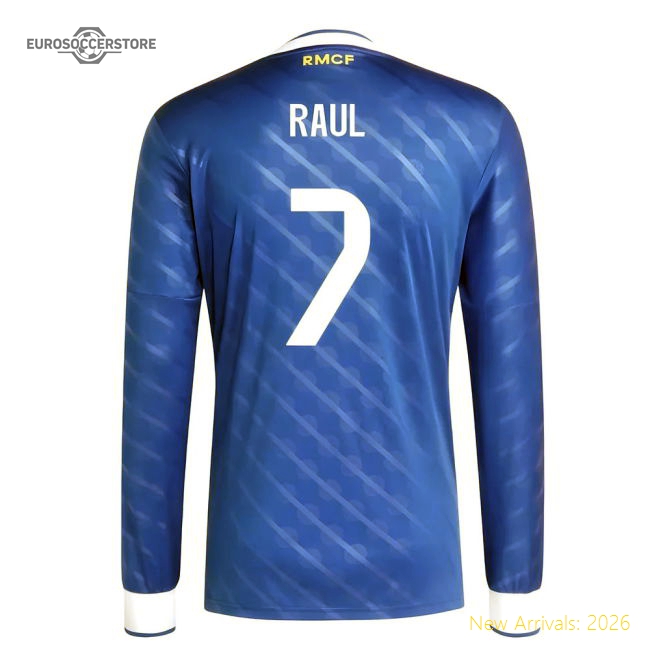 Official 2025-2026 Real Madrid Long Sleeve Third Shirt (Raul 7)